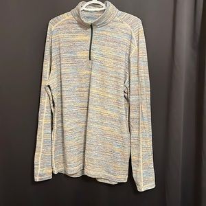 Lululemon Pullover Hoodie Yellow & Blue Striped Women’s Size XL
